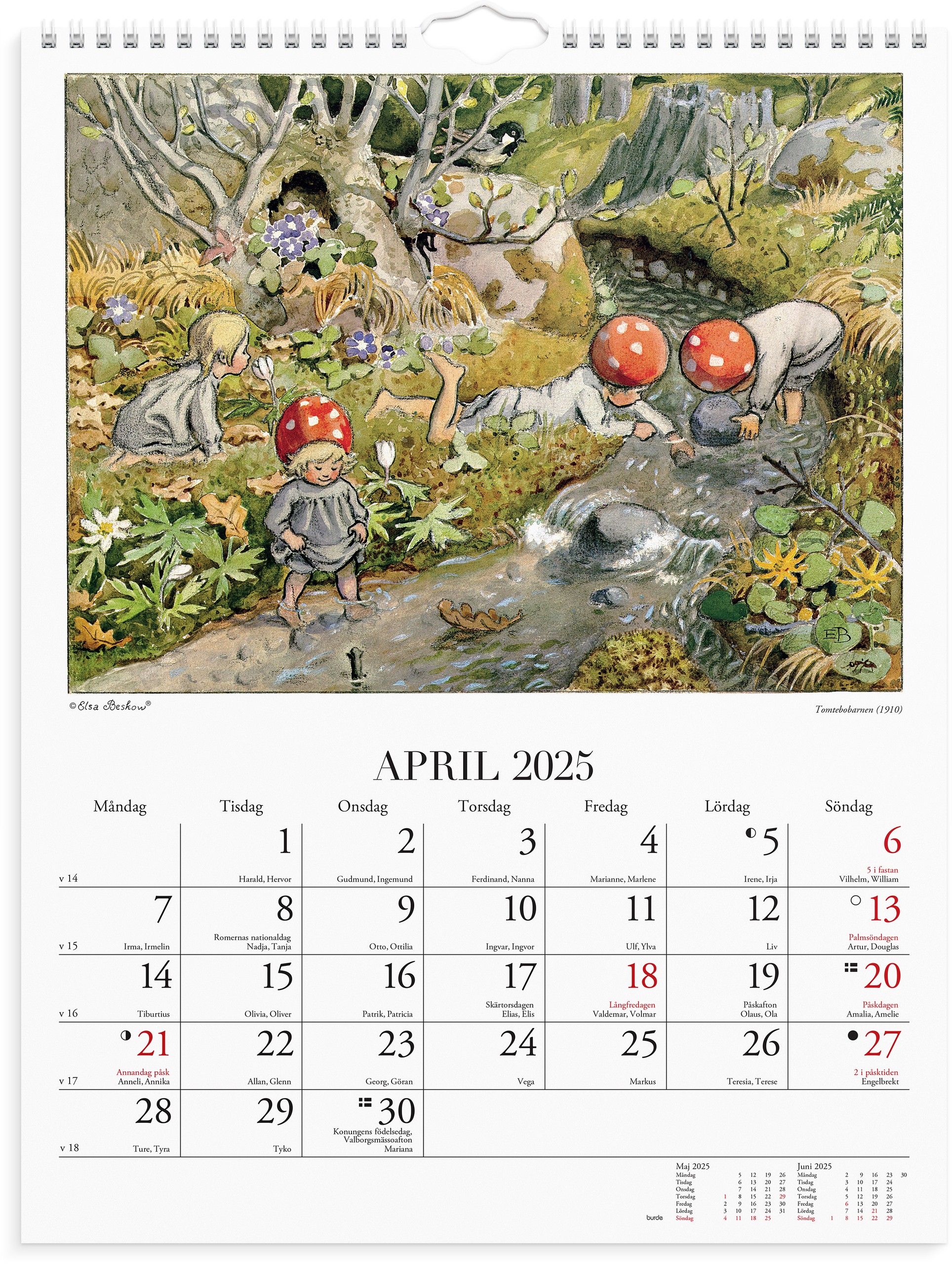 Väggkalender Elsa Beskow 2024 Handla online